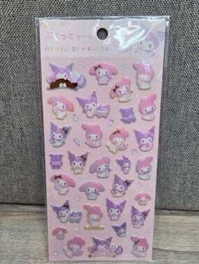 My Melody & Kuromi Puffy 3D Stickers 💕🖤 | Sanrio Japan